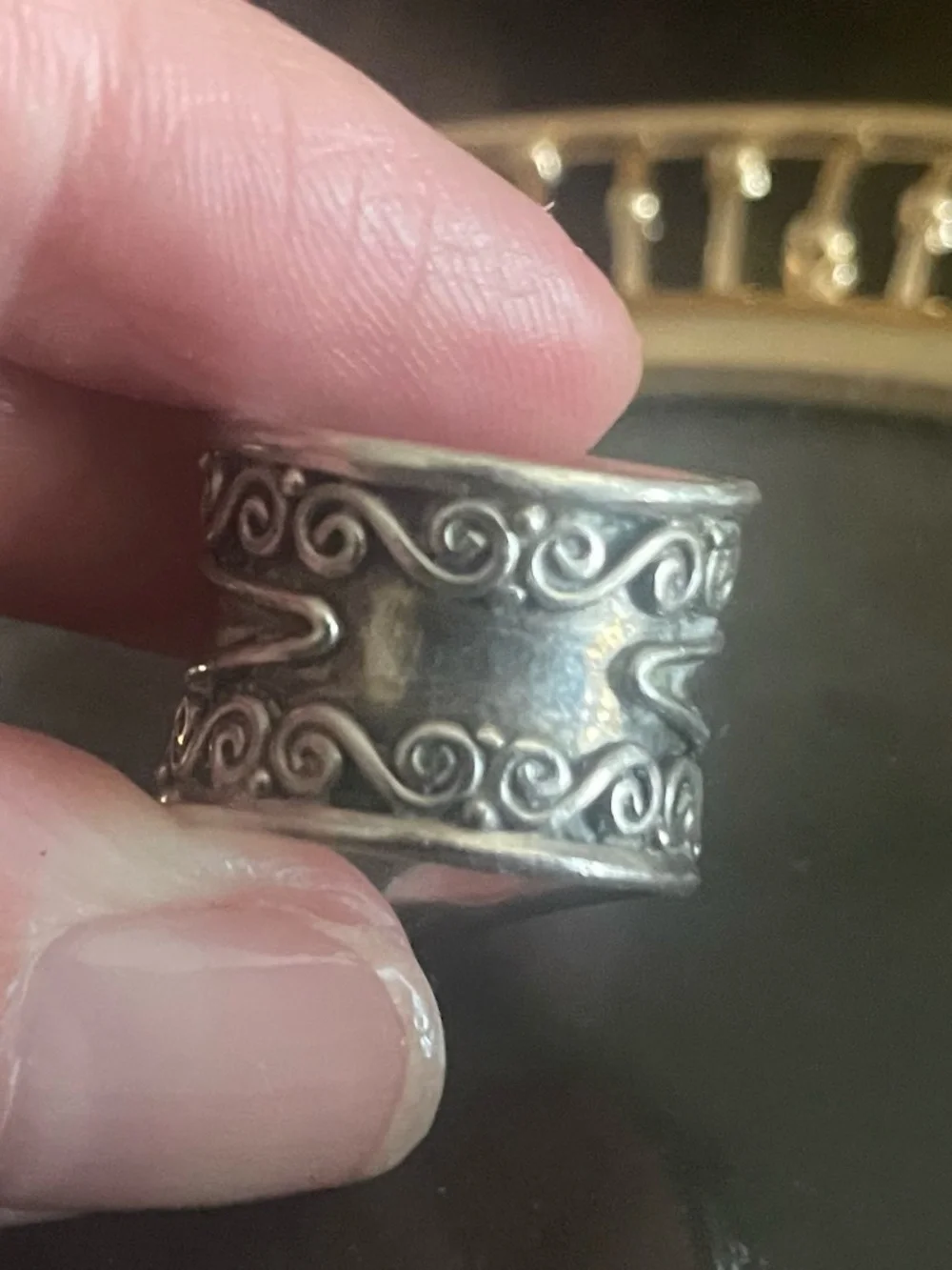 Natural Black Onyx Ring